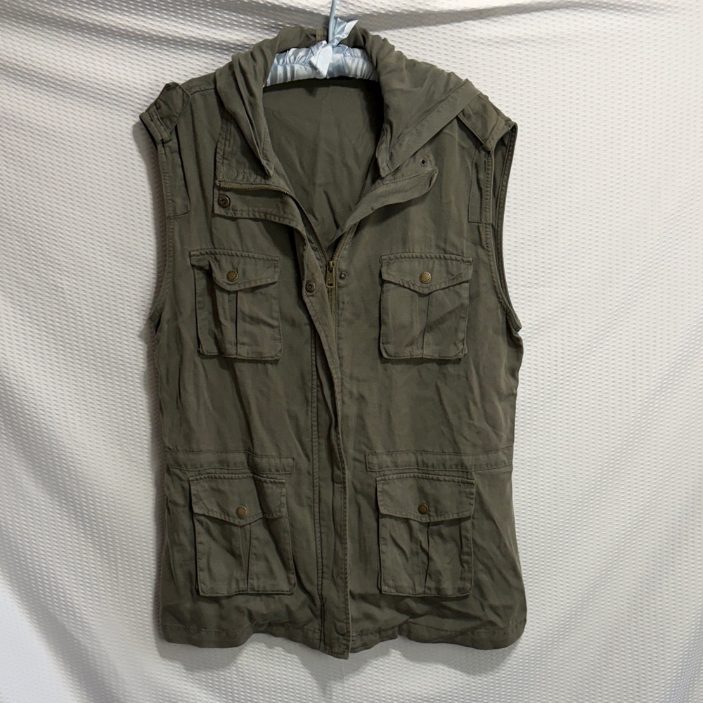 Tinsel Olive Green Hooded Vest